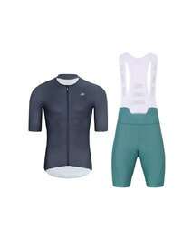 HOLOKOLO Cyklistický krátky dres a krátke nohavice - ELEVATE - antracitová/fialová/modrá